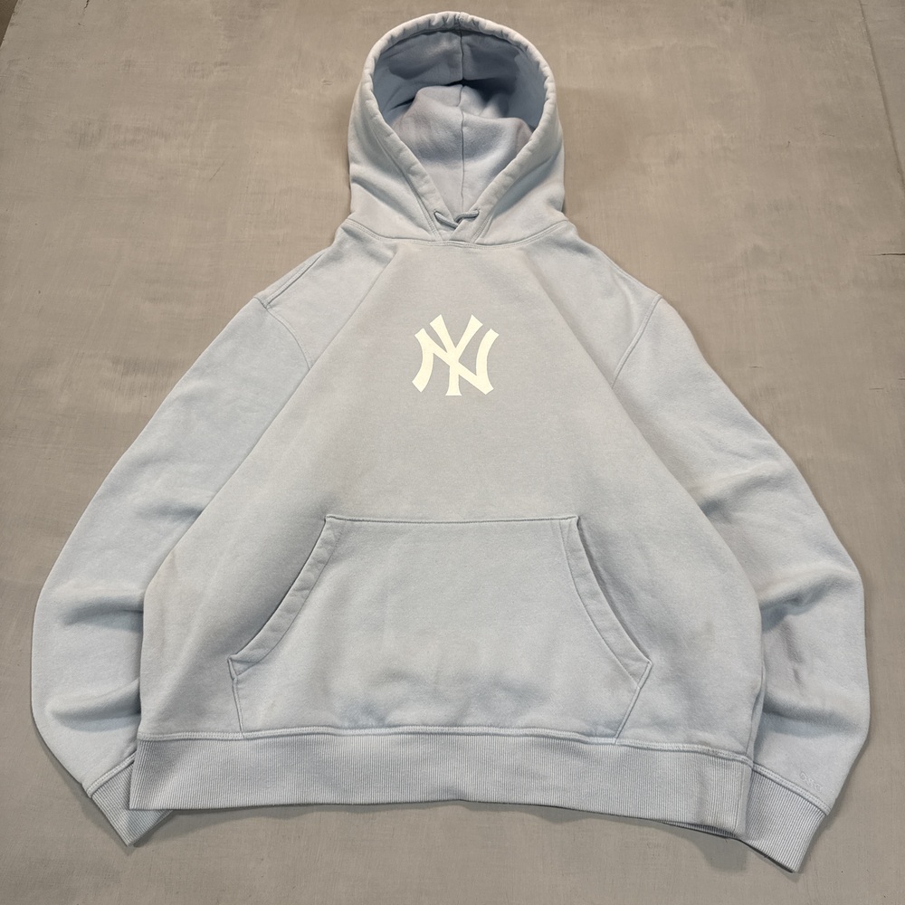 Printed DSG Men's pullover hoodie Y2K Blue Size XL